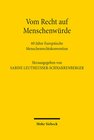 Buchcover Vom Recht auf Menschenwürde