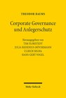 Buchcover Corporate Governance und Anlegerschutz