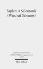 Buchcover Sapientia Salomonis (Weisheit Salomos)