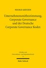 Buchcover Unternehmensmitbestimmung, Corporate Governance und der Deutsche Corporate Governance Kodex