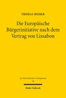 Buchcover Die Europäische Bürgerinitiative nach dem Vertrag von Lissabon