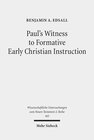Buchcover Paul's Witness to Formative Early Christian Instruction
