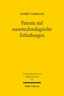 Buchcover Patente auf nanotechnologische Erfindungen