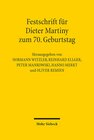 Buchcover Festschrift für Dieter Martiny zum 70. Geburtstag