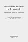 Buchcover International Yearbook for Hermeneutics / Internationales Jahrbuch für Hermeneutik