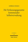 Buchcover Die Verfassungsgarantie kommunaler Selbstverwaltung