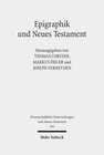 Buchcover Epigraphik und Neues Testament
