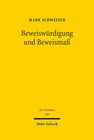Buchcover Beweiswürdigung und Beweismaß