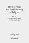 Buchcover Hermeneutics and the Philosophy of Religion