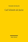 Buchcover Carl Schmitt als Jurist