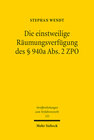 Buchcover Die einstweilige Räumungsverfügung des § 940a Abs. 2 ZPO