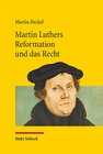 Buchcover Martin Luthers Reformation und das Recht
