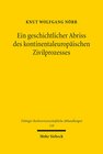 Buchcover Ein geschichtlicher Abriss des kontinentaleuropäischen Zivilprozesses in ausgewählten Kapiteln