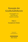 Buchcover Konzepte der Gesellschaftstheorie: Europäische Denker
