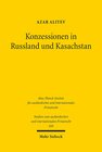 Buchcover Konzessionen in Russland und Kasachstan