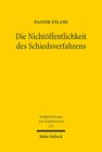 Buchcover Die Nichtöffentlichkeit des Schiedsverfahrens