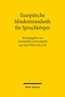 Buchcover Europäische Mindeststandards für Spruchkörper