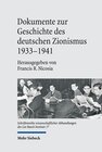 Buchcover Dokumente zur Geschichte des deutschen Zionismus 1933-1941