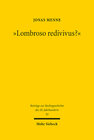 Buchcover "Lombroso redivivus?"