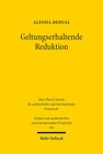 Buchcover Geltungserhaltende Reduktion