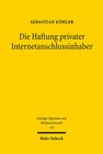 Buchcover Die Haftung privater Internetanschlussinhaber