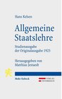 Buchcover Allgemeine Staatslehre