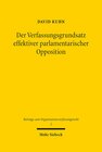 Buchcover Der Verfassungsgrundsatz effektiver parlamentarischer Opposition