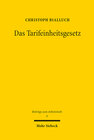 Buchcover Das Tarifeinheitsgesetz