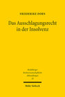 Buchcover Das Ausschlagungsrecht in der Insolvenz