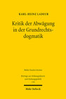Buchcover Kritik der Abwägung in der Grundrechtsdogmatik