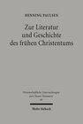 Buchcover Zur Literatur und Geschichte des frühen Christentums
