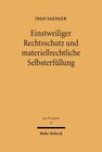 Buchcover Einstweiliger Rechtsschutz und materiellrechtliche Selbsterfüllung