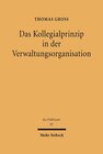 Buchcover Das Kollegialprinzip in der Verwaltungsorganisation