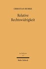 Buchcover Relative Rechtswidrigkeit