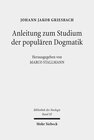 Buchcover Anleitung zum Studium der populären Dogmatik