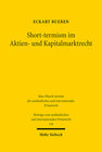 Buchcover Short-termism im Aktien- und Kapitalmarktrecht