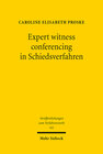 Buchcover Expert witness conferencing in Schiedsverfahren