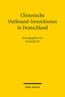 Buchcover Chinesische Outbound-Investitionen in Deutschland