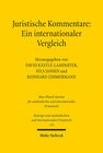 Buchcover Juristische Kommentare: Ein internationaler Vergleich