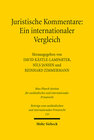 Buchcover Juristische Kommentare: Ein internationaler Vergleich