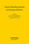 Buchcover Great Christian Jurists in German History