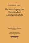 Buchcover Die Sitzverlegung der Europäischen Aktiengesellschaft