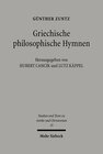 Buchcover Griechische philosophische Hymnen