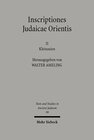 Buchcover Inscriptiones Judaicae Orientis