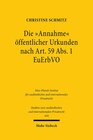 Buchcover Die "Annahme" öffentlicher Urkunden nach Art. 59 Abs. 1 EuErbVO