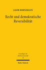Buchcover Recht und demokratische Reversibilität