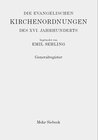 Buchcover Die evangelischen Kirchenordnungen des XVI. Jahrhunderts