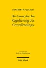 Buchcover Die Europäische Regulierung des Crowdlendings