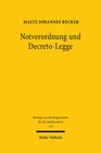 Buchcover Notverordnung und Decreto-Legge