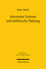 Buchcover Autonome Systeme und deliktische Haftung